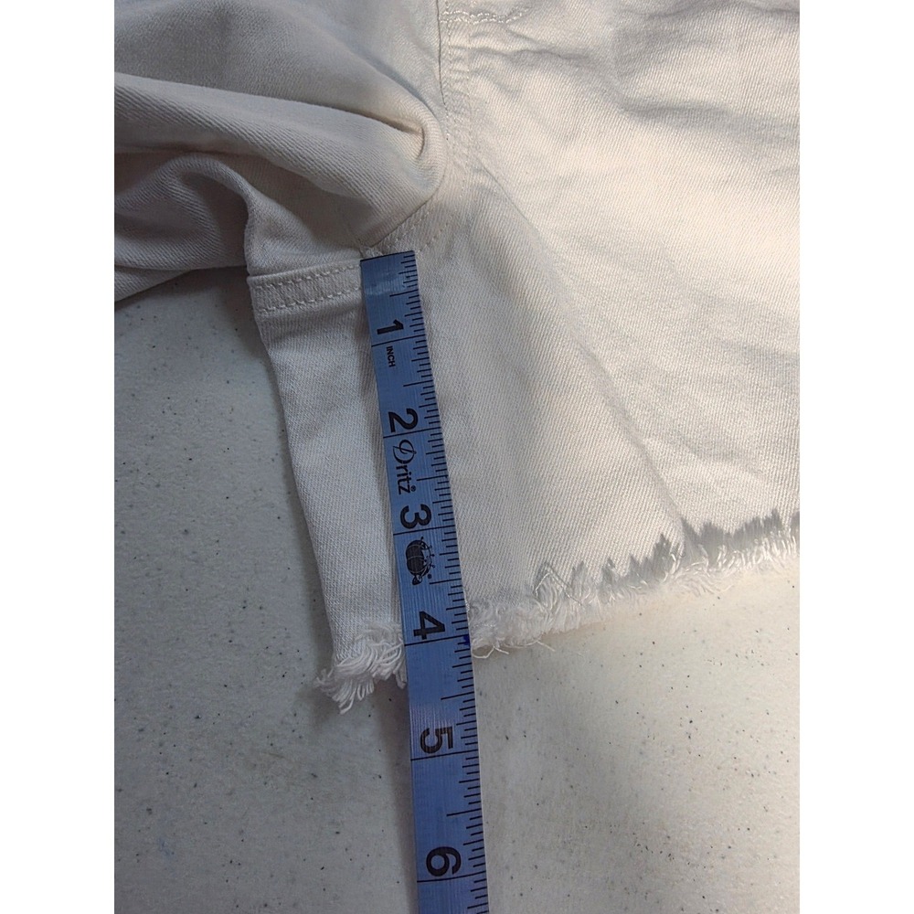 Nine West Womens White Mid Rise Raw Hem Denim Shorts Size 8 WW21D020RW3A - Picture 5 of 5